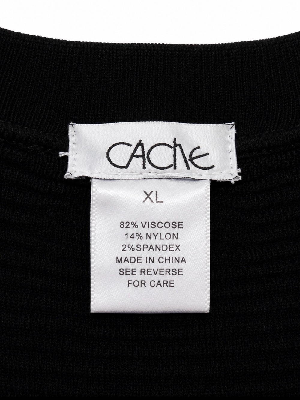 Cache Black Ribbed Panel Pencil Skirt - Picture 3 of 3